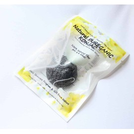 Natural PureGanic KONJAC Fiber Sponge Charcoal