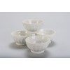 BIA Cordon Bleu 8-Ounce Fluted Bowl, Set of 4, White