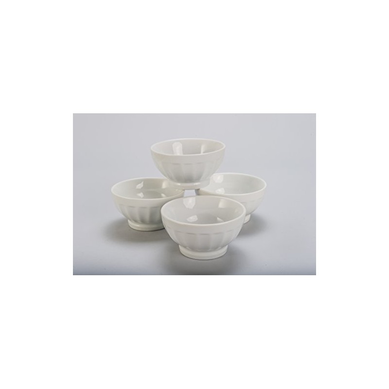 BIA Cordon Bleu 8-Ounce Fluted Bowl, Set of 4, White