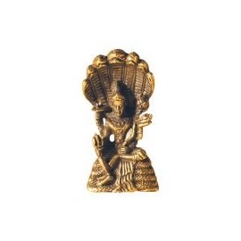 Vishnu sitzend Messing 3cm