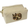 'Girl with German Shepherd Dog' Canvas Wash Bag/Makeup Case (CS00041468)