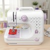 Kids Sewing Machine with 12 Built-in Stitches, 2-Speed Foot Pedal,
