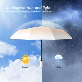 EEPLUYTY Umbrellas, Automatic Umbrella, Pocket Umbrella Open-Close with 8 Ribs, Umbrella Stormproof, Umbrella with UV Protection, Automatic Opening and Closing, yellow