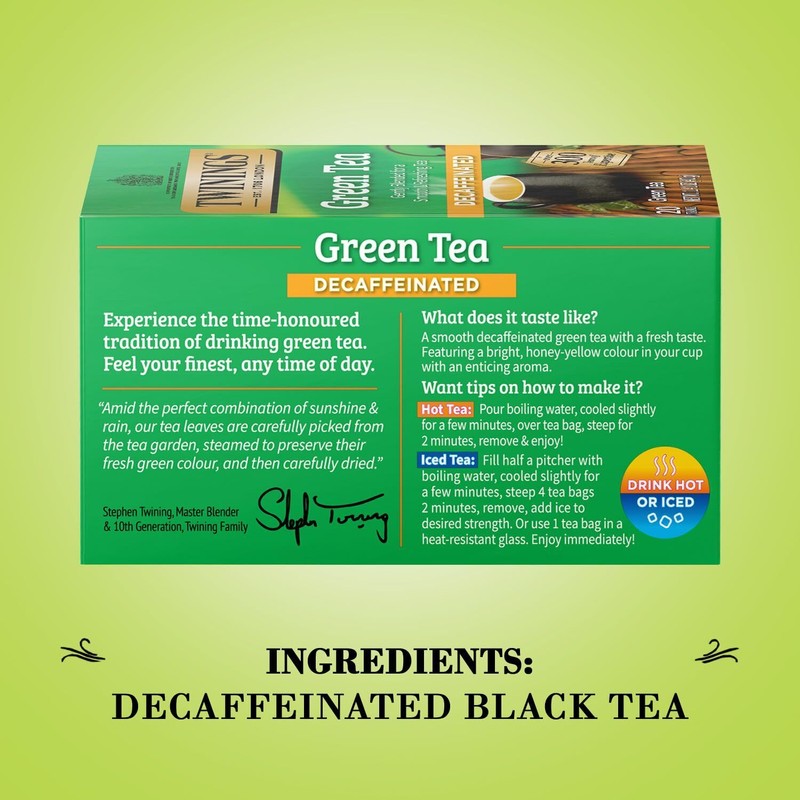 Twinings Green Tea, Decaffeinated - 20 Count