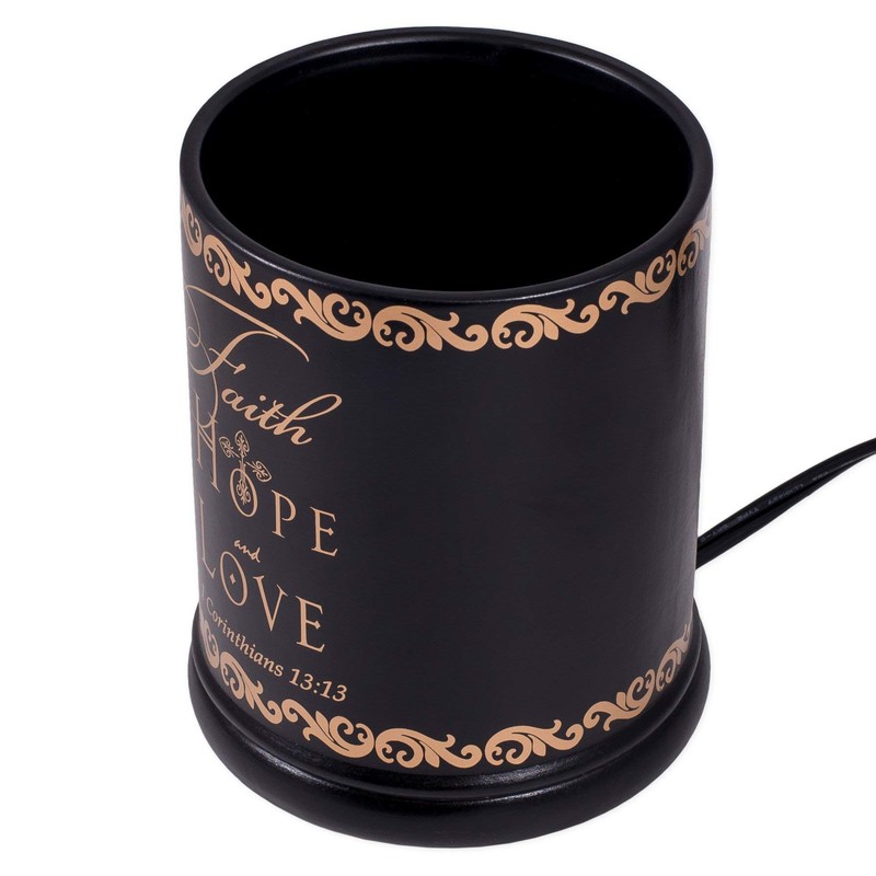 Elanze Designs Faith Hope Love Ceramic Stoneware Electric Large Jar