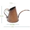 Oakestry Lightweight 12-inch Rustproof Copper Watering Can for Easy Watering