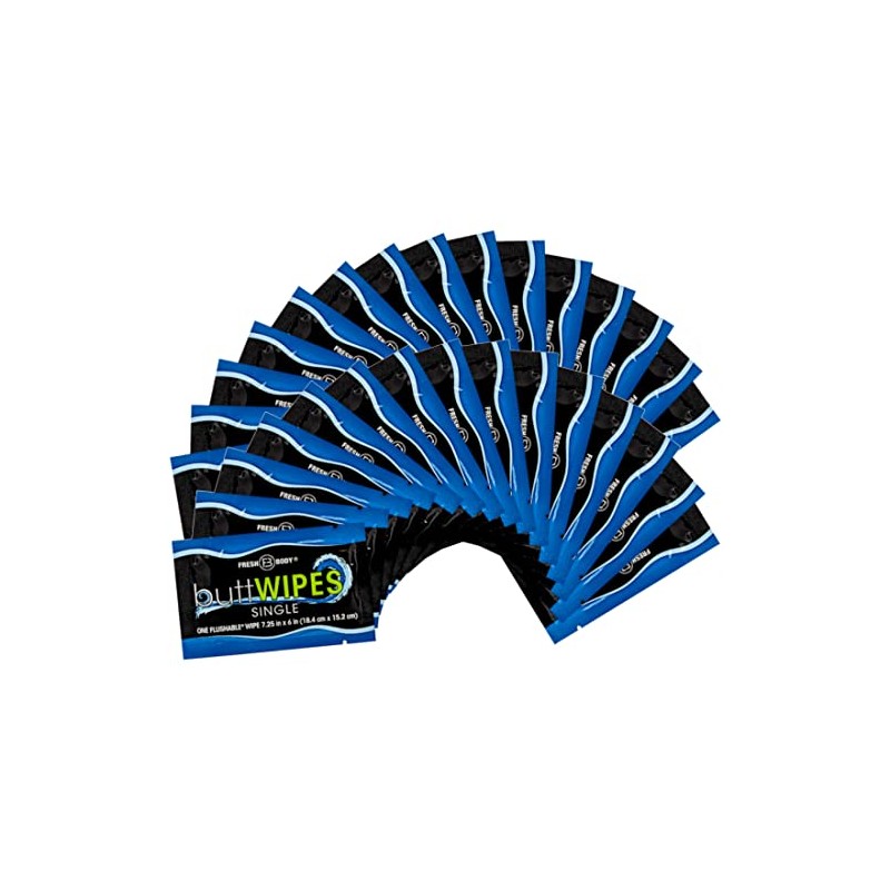 Fresh Body FB Buttwipes Flushable Wipes (30 Count) - Individually