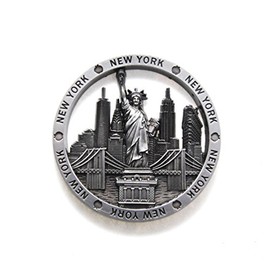 Color May Vary. New York Souvenir Metal Fridge NY Opener Magnet - Statue of Liberty,Brooklyn Bridge,NY Chrysler Building,Flatiron NYC Metal Magnet (Pack 1)