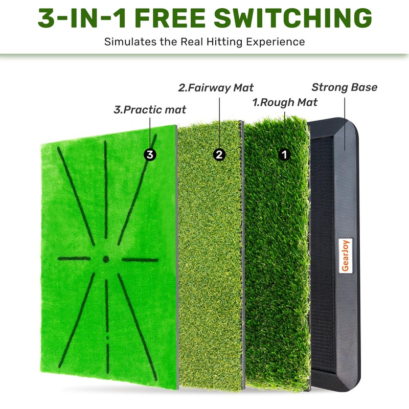 Golf Practice Mat,Golf Mats for Backyard Office & Garage Hitting