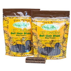 Naughty Spotty Daisy Mae's Free Spirit Lil' Duckies Soft Chew Sticks, Duck Flavor, Made in The USA Dog Treats 16 oz. (Two 8 oz Packages).