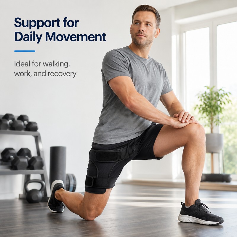 Groin Compression Wrap for Hip & Thigh Support – Adjustable