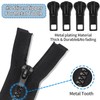 Domthent Zipper Repair Kit,#5 Zipper Pull Replacement,76pcs Fix a Zipper