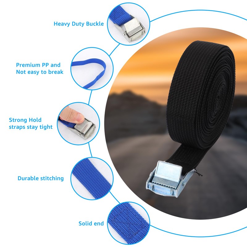 Pack of 11 lashing straps fastening straps with
