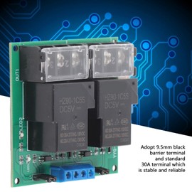 High Performance Two-Way Bidirectional Two-Way Relay Module, 30A Relay Module, 5V 30A Relay Optocoupler Disconnect Relay Module 30A Yyg-3 Dc12V (5VDC)