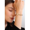 Pearich Gold Bracelets For Women,14k Gold Miami Cuban Link Bracelet