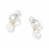 ONNFMH Pink Gold Cherry Blossom Bow-Knot 18k Women's Popular Earrings,