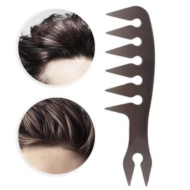 Oil Hair Styling Comb, Hair Comb, Men's Oil Hair Hairdresser Comb Hair Fork Comb Oil Slick Styling Hair Brush Hairdresser Accessories for Men Women (4)