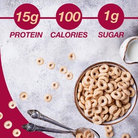 ProtiDIET High Protein Honey Nut Soy Cereal - Gluten Free, Keto Friendly, Low Sugar, Low Fat Honey Nut Cereal, Healthy Breakfast for Adults - Perfect Pair for your Milk - 7 Pouches