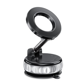 Vacuum Suction Magnetic Phone Holders for Your Car, 360° Adjustable Car Phone Holder, Suction Cup Car Phone Mount (Black)