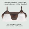 LIGHTACCENTS 4-Pack Ceiling Fan Light Covers -white Alabaster Glass Shade