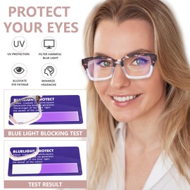 CLASAGA Progressive Multifocus Reading Glasses for Women, Oprah Style Blue Light Ladies Computer Readers Eyeglasses (4 mix, 4.0, x)