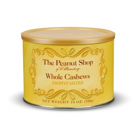 The Peanut Shop of Williamsburg Salted Cashews, 18 Ounce (81356)