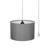 ZSLAIFU 15FT Plug in Pendant Light, Hanging Lamp with Switch,Gray