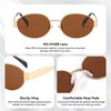 Dollger Retro Oval Polarized Sunglasses Womens Mens Ladies Designer Metal