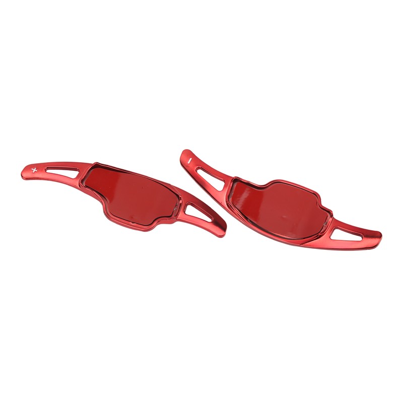 2pcs Steering Wheel Shift Paddle Extension Red ABS Replacement for
