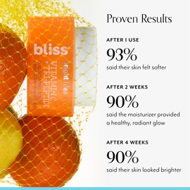 Bliss Bliss Tri-Peptide Brightening Moisturizer | Vitamin C & Squalane | Hydrating Anti-Aging Face Cream for Radiant Skin | Clean Vegan & Cruelty Free 1.7 fl oz