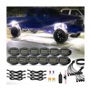 12Pods Pure White LED Rock Lights Kit with Switch Wiring