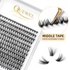 QUEWEL Lash Clusters 240Pcs Individual Lashes 30D 0.07C Curl Mix8-14mm