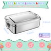 TeamFar Stainless Steel Bento Box, 2 Pack 47oz/1400ml Metal Lunch