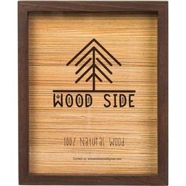 Brown Wooden Picture Frame 11x14 - Natural Rustic Solid Wood Thick Borders, Wall Mount and Table Top Display