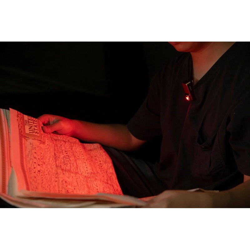 Olight Oclip Pro Ancient Script Flashlight, Flood/Spot/Red Light, 500 Lumens