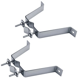 2 Pack 4” Heavy-Duty Wall Mount Pair with Brackets & Lag Bolts for TV Antenna Mast