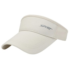 White Fang CA520 Visor, Sun Visor, English, Logo, Hat, Lightweight, Running Cap, Men's, Women's, Chrome