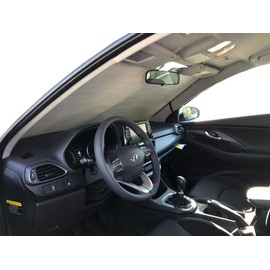 HeatShield, The Original Windshield Sun Shade, Custom-Fit for Hyundai Elantra GT Hatchback (5D) w/o Sensor 2018, 2019, 2020 Silver Series