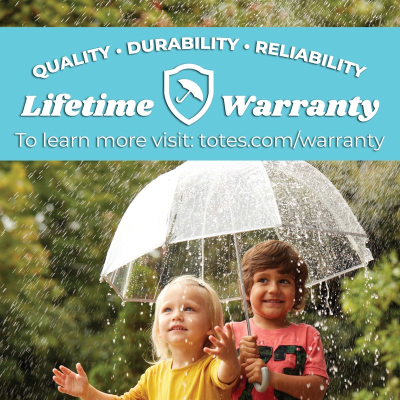 totes Kids Clear Bubble Umbrella with Dome Canopy, Lightweight Design,