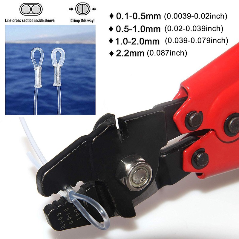 Fishing Wire Rope Crimping Pliers, Fish Leader Line Crimping Tool