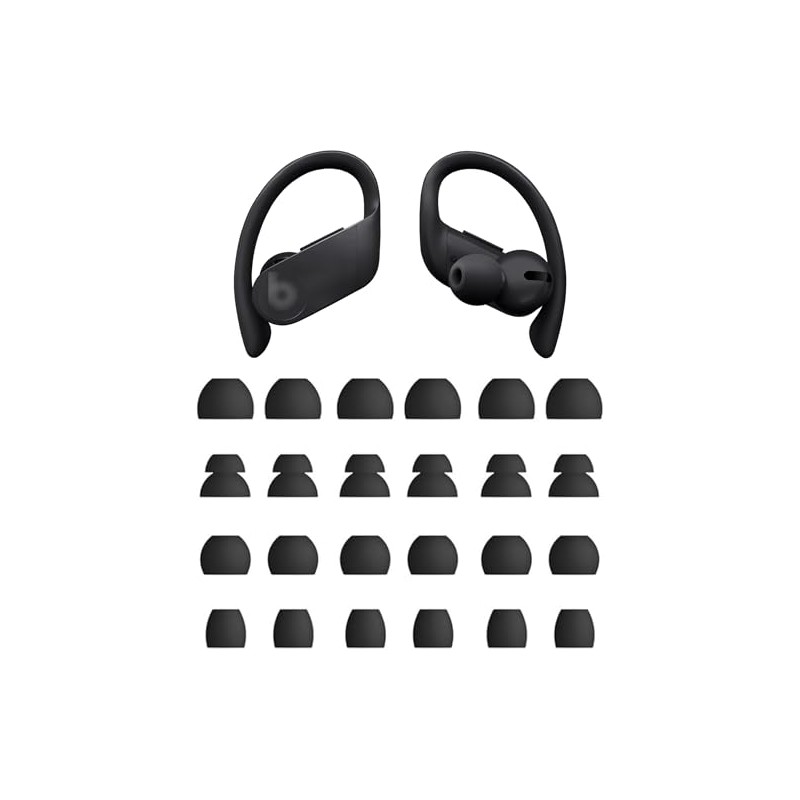 Rqker Eartips Compatible with Powerbeats Pro Earbuds, 12 Pairs S/M/L/D