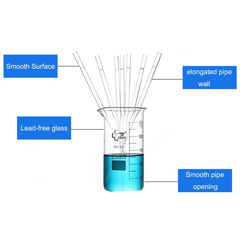 Pasteur Glass Pipette - Disposable Borosilicate Glass Pasteur Pipette (5-3/4"