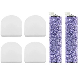 Fette Filter - HydroVac Filter kit Compatible with Shark HydroVac Cordless Pro XL 3-in-1 Vacuum Models WD100, WD101, WD200, WD201, WD201QAQ, WD201QGY -2 Brush and 4 Foam Filters