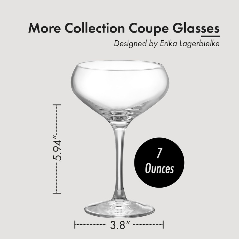 Orrefors More Coupe 7 Fl. Oz. Cocktail Glasses - Set