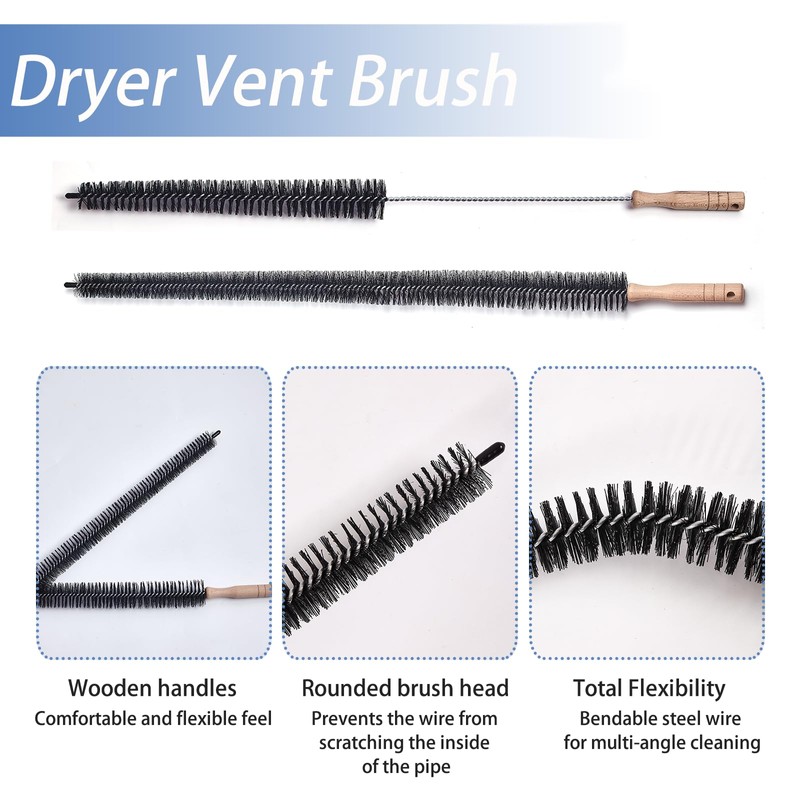 6 Pcs WH01X35719 Lint Filter replacement with Dryer Vent Brush,