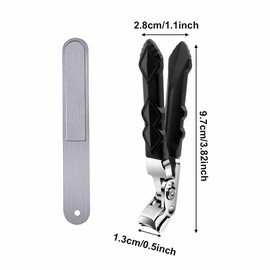 Collenatsy Pro Nail Clippers, Wide Jaw Opening Nail Clippers, Stainless Steel Toenail Clippers, Toenail Clippers, Multifunctional Nail Clippers with Bevelled Edge