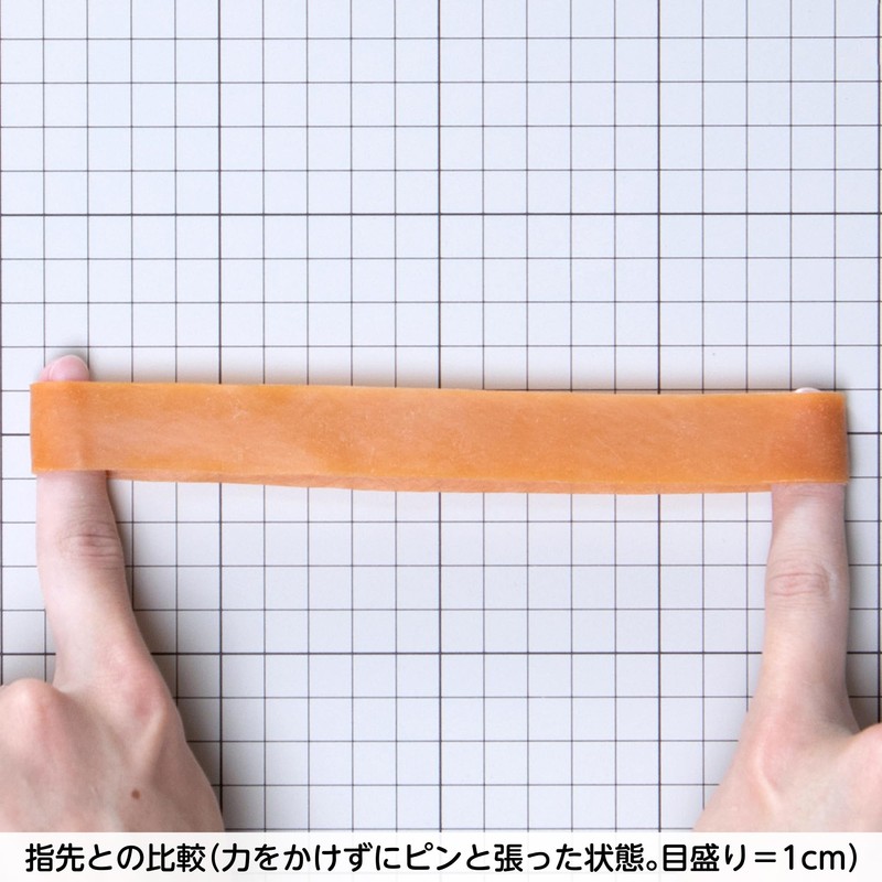 輪ゴム オーバンド #45 < 50g透明袋 > アメ色 極太幅 少量 包装
