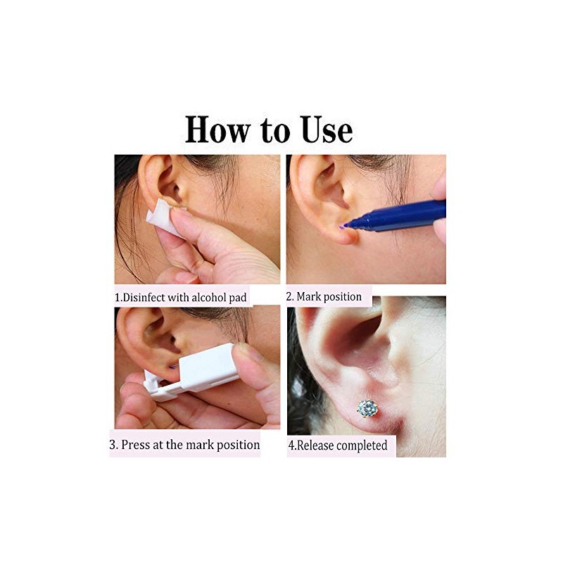 AM RONG MAGIC 2 Pack Ear Piercing Gun,Self Ear Piercing