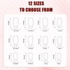 24PCS baby white french tip press on nails short square