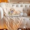 LUKIPOM Cute Labradoodle Dog Pillow Covers 12x20, Goldendoodle Decor, Golden